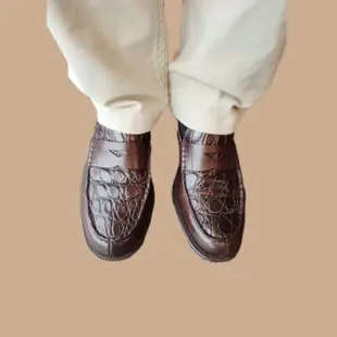 原價$7萬 頂級 稀有限量款TOD'S 意大利 精品鞋 男鞋 鱷魚皮 經典款 樂福鞋 紳士鞋 鞋墊LOGO