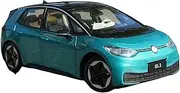 Scale Finished Model Car 1:18 Scale Diecast for Volkswagen ID.3 SUV ID3 Alloy Simulation Car Model Vehicle Souvenir Ornaments Display Miniature Replica Car(Blue)