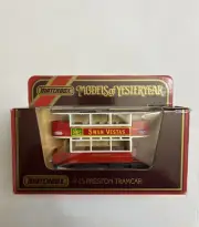 Matchbox Models of yesteryear Preston Tram Car Swan Vestas