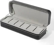 [Generic] Watch Jewelry Storage Box,6 Slot Watch Ring Box Display | Elegant Classic Design Gadgets Holder Case for Adults Family Friends During Trips