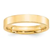 Solid 10K Yellow Gold 4mm Standard Flat Comfort Fit Men's/Women's Wedding Band Ring Size 11.5