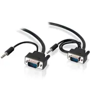 Alogic 1M Slim Flexible Vga Cable With 3.5Mm Stereodio Cable Vga-Mm-01-Aps