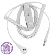 Desco 09232 Single Conduct Metal Wrist Strap,4mm,Clean,10 ft Coil Cord