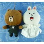 LINE FRIENDS_絨毛吊飾-熊大及兔兔(結婚組)*28389