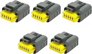 Xiaojiang Store 5 Sets wat/erp/;ro/ofW Connector 5 Pin Connector with Terminal DJ7057A-1.5-21