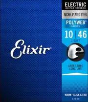 Elixir 12050 Polyweb Coated NPS Electric Guitar Strings; gauges 10-46