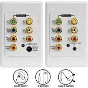 PRO2 PRO1254D Audio Video and Component + IR Cat5 Extender Kit Suit Clipsal Distributes Your AV