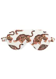 Desmond & Dempsey Rayas Printed Cotton eye Mask - Cream - One Size One Size