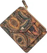 [Generic] Slim Wallet for Women, Card Holder Vintage Floral Wallet, Small Woman Wallets, Slim Card Holder for Driver's License, Small Items