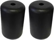 High-Density Foam Roller Pair for Leg Curl and Extension Machines - Black
