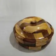 Handmade Wooden Handicraft Wooden Chapati Box Serve Casserole/Wooden Bread Box/C
