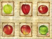 Ceramic Tile Mural Kitchen Backsplash Mullen Fruit Apples Art SM047