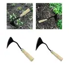 Gardening Hand Plow Hoe Garden Weeding Hoe Less Effort Forged with Wooden Handle