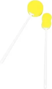 ASAKKURA 2pcs Long Handle Bath Brush for Scrubbing and Exfoliating Dry Brush Body Massage Tool
