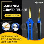 2 Pcs Gardening Scissors Trimmer Cutter Pruner Curved Blades Branch Pruning She