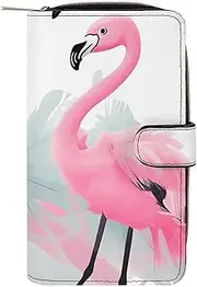 [LQWOK] Wallet, Love Flamingo Printed Wallet,travel Wallet,durable Wallet,portable Wallet,universal Wallet,leather Wallet, Love Flamingo, 19.7x11x3.5cm, Modern, Love Flamingo, 19.7x11x3.5cm, Modern