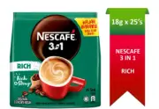 3 x 18g Nescafe 3 in 1 RICH and Strong Blend & Brew Instant Coffee 25's EXPRESS