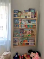 Montessori Natural Wood Children's Bookshelf, Kids Bookshelf, Kids Bookcase