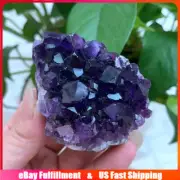 60-80g Natural Quartz Crystal Amethyst Cluster Energy Rough Stone Geode Healing