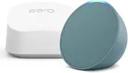 Amazon eero 6+ dual-band mesh Wi-Fi 6 router + Echo Pop Midnight Teal