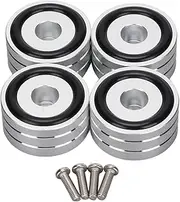4pcs Speaker Isolation Spikes, 40x20mm Shockproof Turntable Stand Feet, Adhesive Bumper Feet Isolation Stands for Speakers Theater Turntable DAC (Silver)