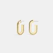 Large Stitched Chain Link Earrings
