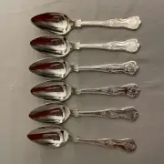 SILVER PLATE SHEFFIELD OF ENGLAND TEASPOONS 6