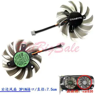 顯示卡風扇 Gigabyte N460 GTX670 GTX580 560ti 顯卡散風扇T128010SM