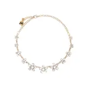 [Rosantica] Rosantica Crystal-flower Gold Necklace ONE SIZE GOLD