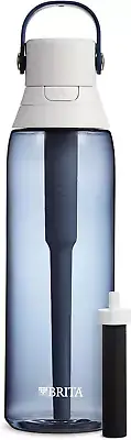 Brita Hard-Sided Plastic Premium Filtering Water Bottle, Bpa-Free, Reusable, Rep