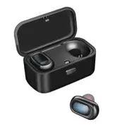 Mini TWS bluetooth 5.0 Earphone Binaural Wireless Stereo Earbuds Headphones With Charging Case BLACK COLOR