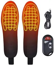 [Generic] Heated Insoles - Long-Lasting Heated Insoles, Battery Rechargeable Heating Insoles | Electric Heated Insoles with Remote Control, USB Heating Insoles for Outdoor Hunting Camping Skiing