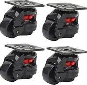 4 Pack Leveling Casters, Heavy Duty Level Adjustment Caster Wheels, Industrial Roller Wheel Leveling Caster Wheels for Workbench, Machine, Equipment, Shelves (GD‑60F, 1102.3lbs