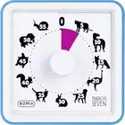 Countdown Timer 3 inch; 60 Minute 1 Hour Visual Timer - Sky Blue