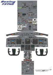 Boeing 737 NG Cockpit Poster 24"x36"