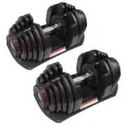 80kg Adjustable Dumbbell Set Home GYM Exercise Equipment Weight 17 Weights 2x 40kg