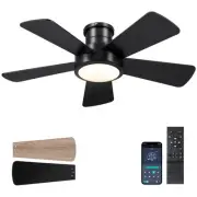 Ceiling Fans with Lights,Modern Low Profile Ceiling Fan with Remote Control,5...