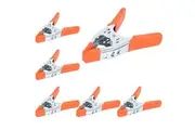 6Pc 6-inch Spring Clamps Heavy Duty Metal Clip Rubber Grip 2.5-inch Jaw Opening