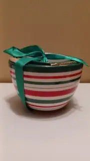 3 Piece Nesting Bowl Set Christmas Stoneware Ceramic