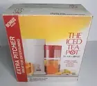 Vtg Mr. Coffee Iced Tea Pot TM1 2 Qt W/ EXTRA Red Pitcher Ice Tea Machine SEALED