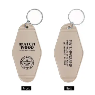 Matchwood Key Tag 美式房牌鑰匙圈 奶茶色黑字款 官方賣場