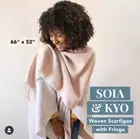 Soia Kyo Scarfigan Colorblocked Fringe Fall FabFitFun Fringe Scarf
