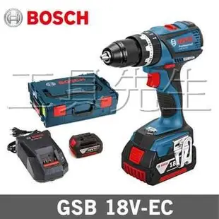 含稅價／GSB18V-EC(搭4.0X2)【工具先生】德國BOSCH 18V 無碳刷 4分 充電式震動電鑽/調扭力起子機