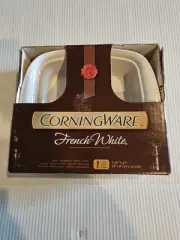 Vintage Corningware French White 2 Qt 8x8 Open Square Baking Dish
