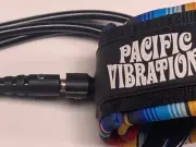 Pacific Vibrations Surfboard Longboard Knee leash 9 Ft Black 7mm double swivel