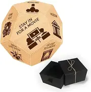 UNICRAFTALE Anniversary Date Night Gifts 1Set Wood Entertainment Activity Decision Dice Wedding Gifts Funny Date Night Ideas Dice with Rectangle Velvet Packing Pouches for Husband Wife Couple Gifts