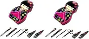 minkissy 2 Sets Nail Scissors Set Manicure Tool Kit 6 in 1 Personal Care Tool Bag Random Color
