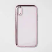 heyday Apple iPhone XR Clear Case with Bumper Frame - Rose Gold NIB