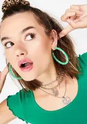 Dank Glitta Gal Hoop Earrings