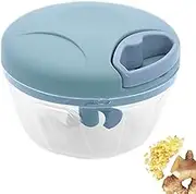Food Chopper Manual Hand,500ml Manual Food Mixer Blender Chopper - Manual Vegetable Chopper Food Processor to Chop Onion, Garlic, Vegetables, Fruits,